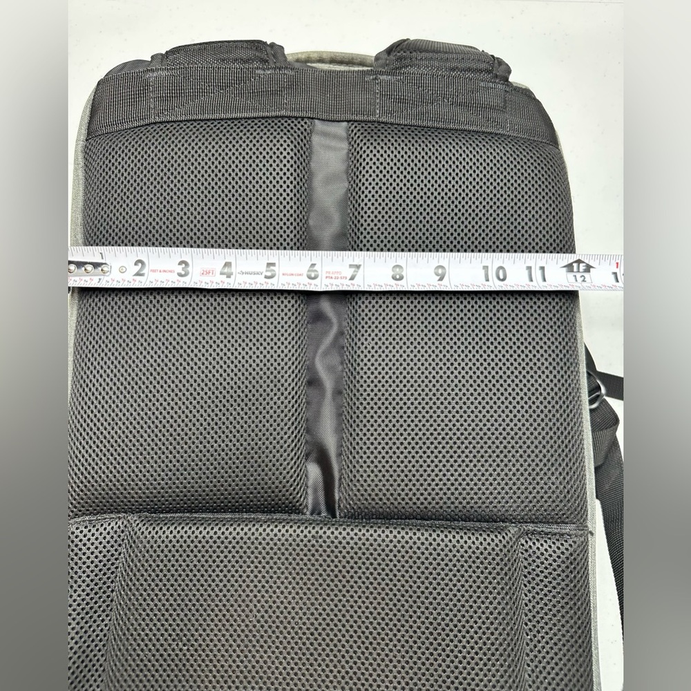 eBags EB2146-16 USB Travel Professional Slim Laptop Backpack Gray W/ Orange Int. - Picture 13 of 16